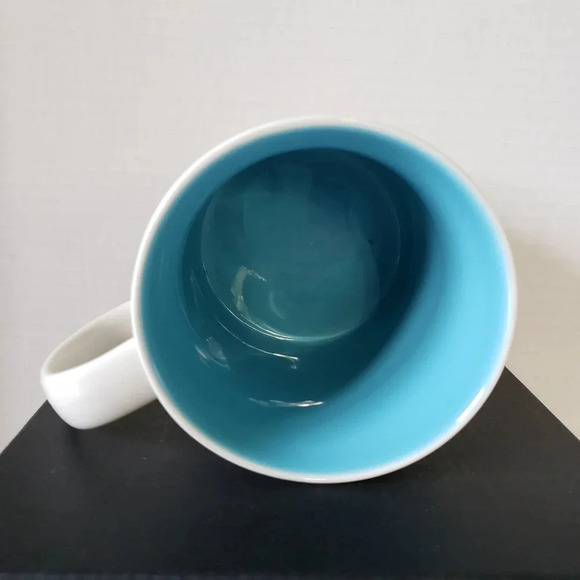 Starbucks Playa Del Carmen  16oz White/Teal/Gold Chunky Coffee Mug. - Picture 4 of 7
